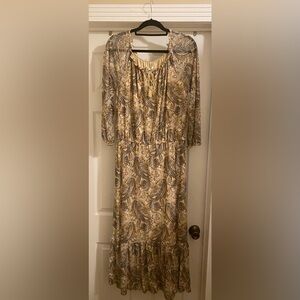 Chic Paisley Long Sleeve Dress